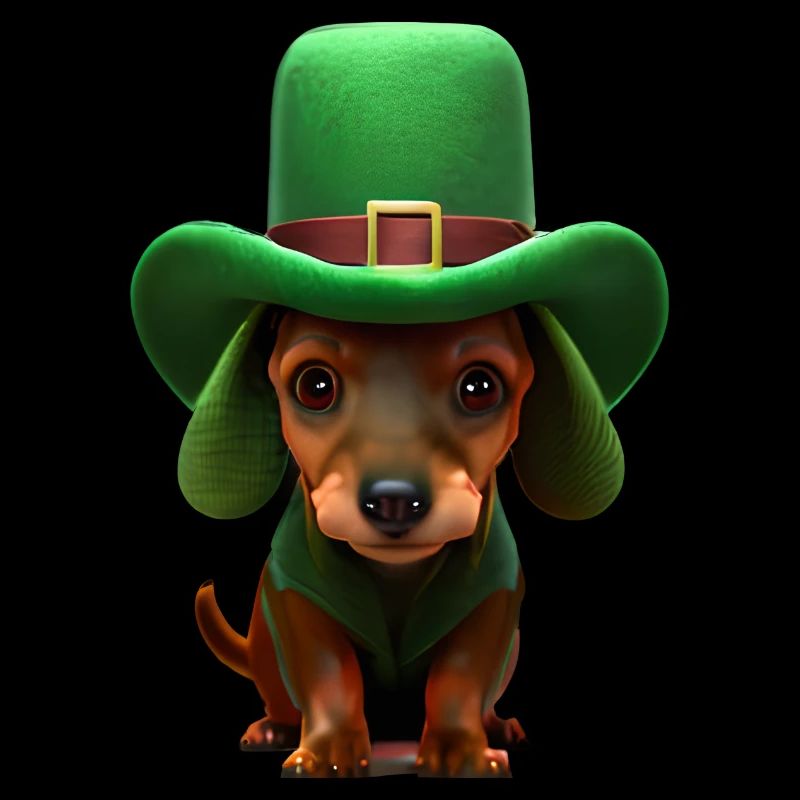 Chien teckel St Patricks Day chien propriétaire chien