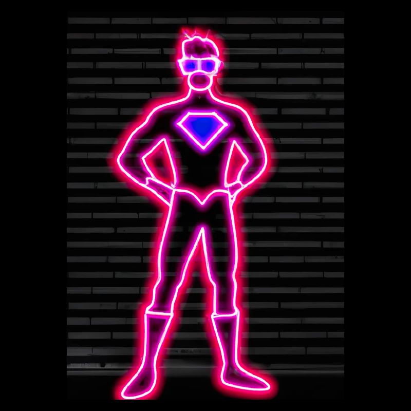 Superhelden Neon