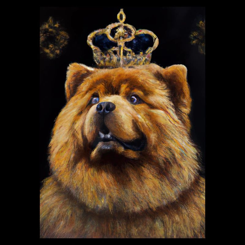 Chow Chow mit Krone