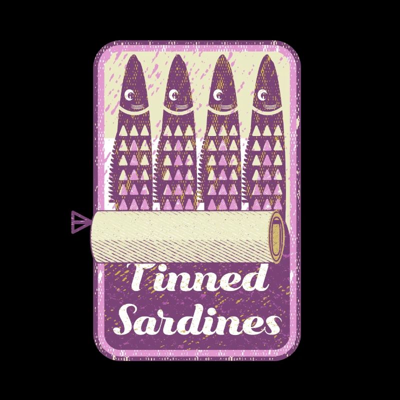 Sardines in a tin vector