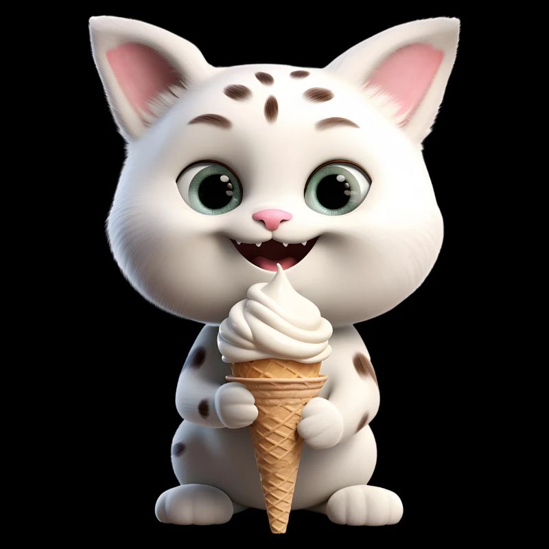 Katze mit Eis