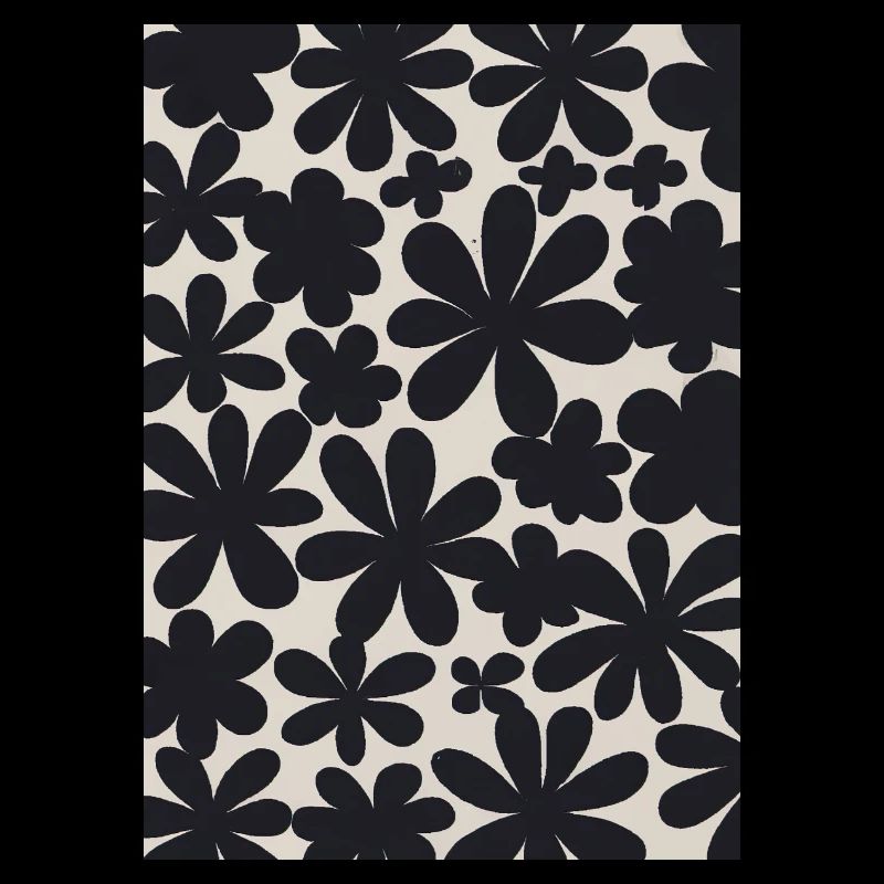 Schwarze Blumen-Muster