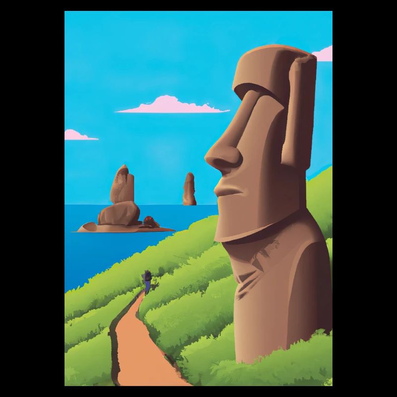 Monumentale Moai-Statuen