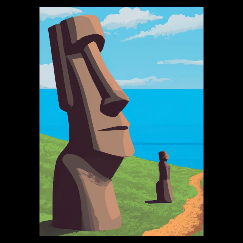 Monumentale Moai-Statuen