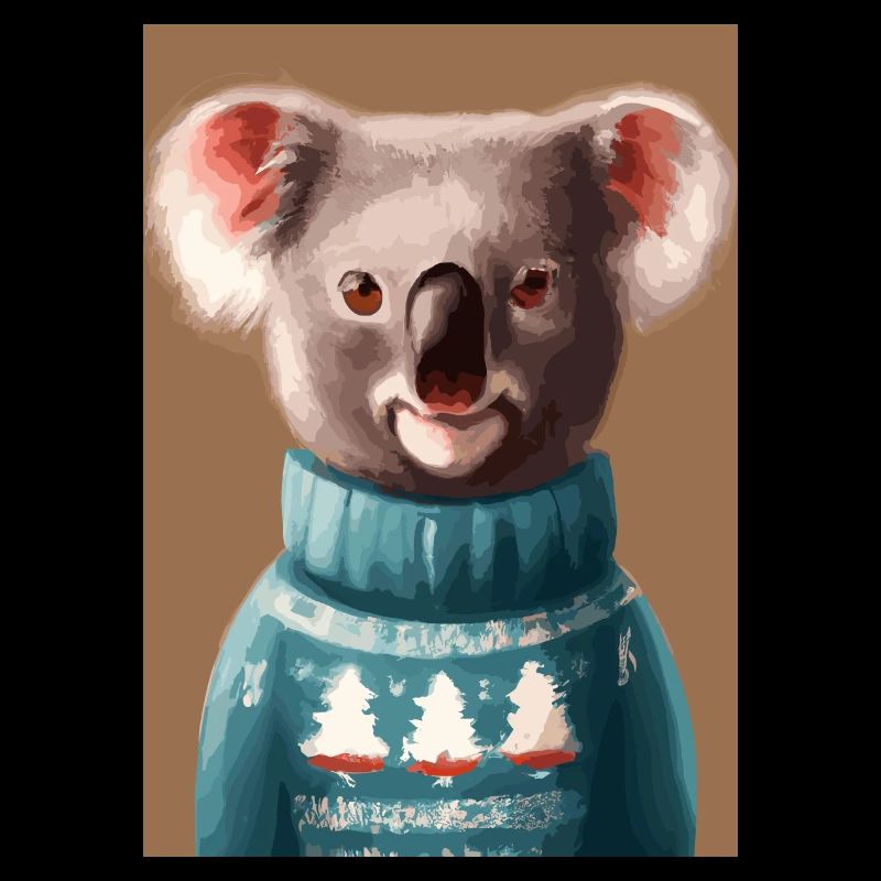 Koala im Weihnachtspullover