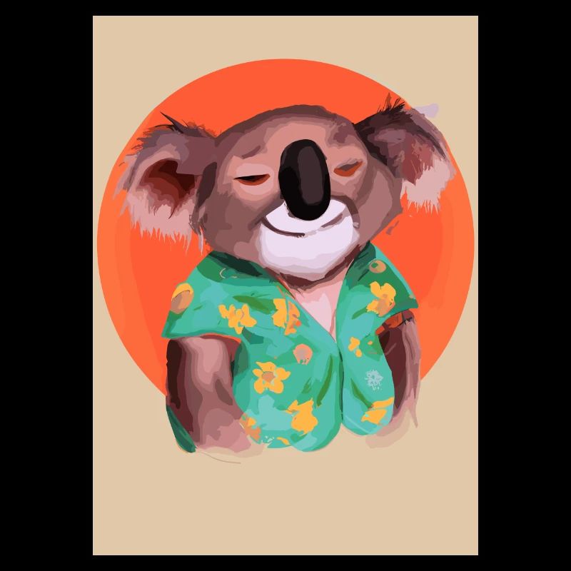 Koala mit Hawaii-Hemd