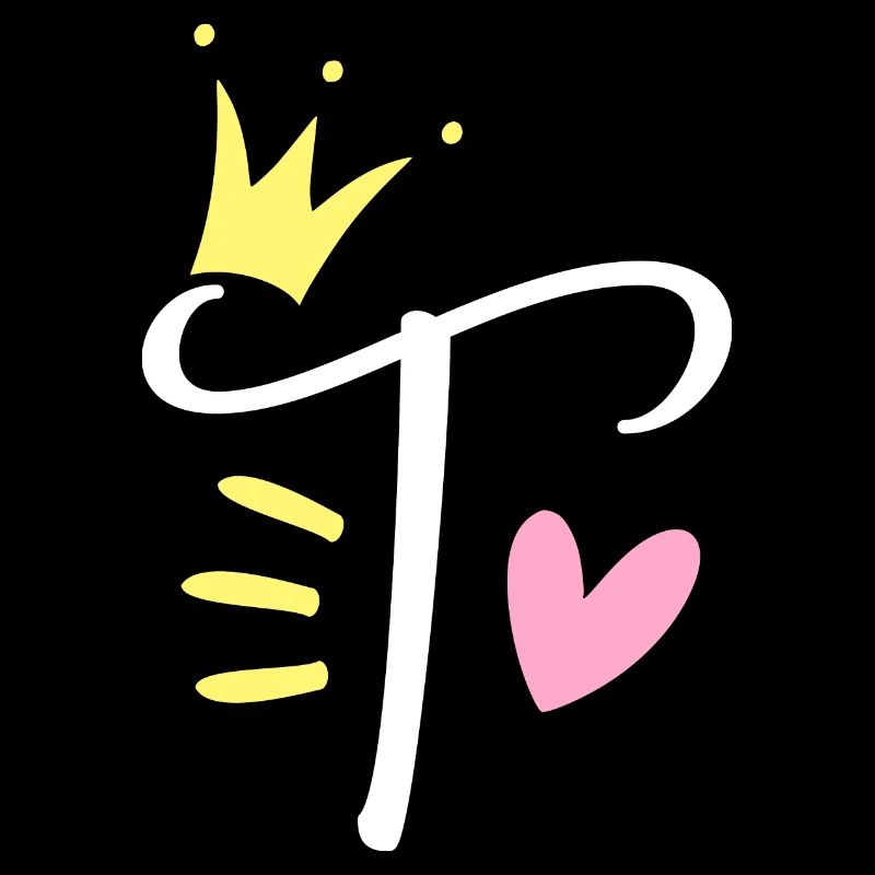 Buchstabe T Anfangsbuchstabe Krone