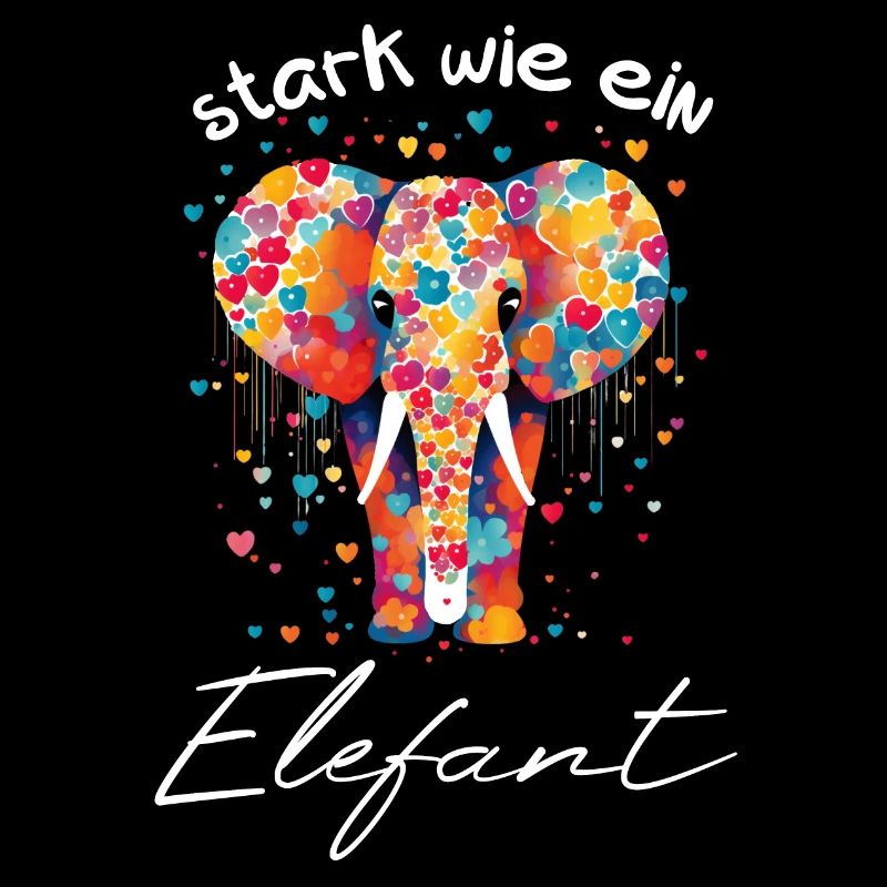 stark wie ein Elefant -Motivation Mut Kraft helfen