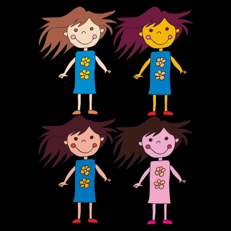 vier mädchen lustig