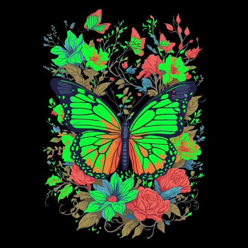 Papillon, insecte, papillon, nature, été, art coloré