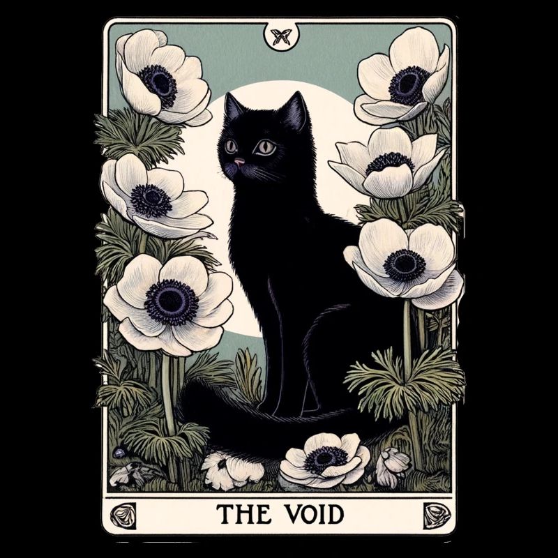 The Void Black Cat Tarot Card