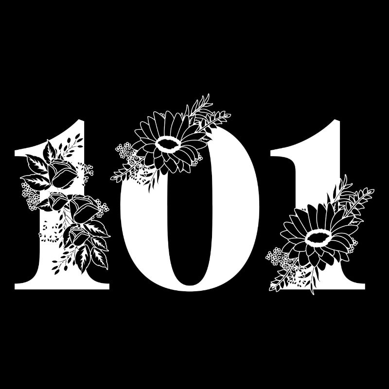 Nummer 101 Schwarze Blumen - 101. Blumengeburtstag