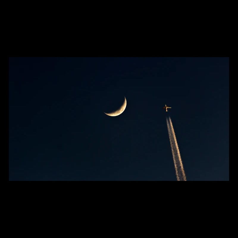 la lune et l'avion