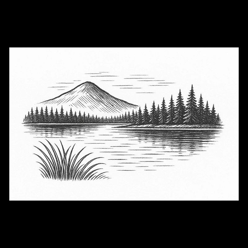 Bergpanorama hinter See