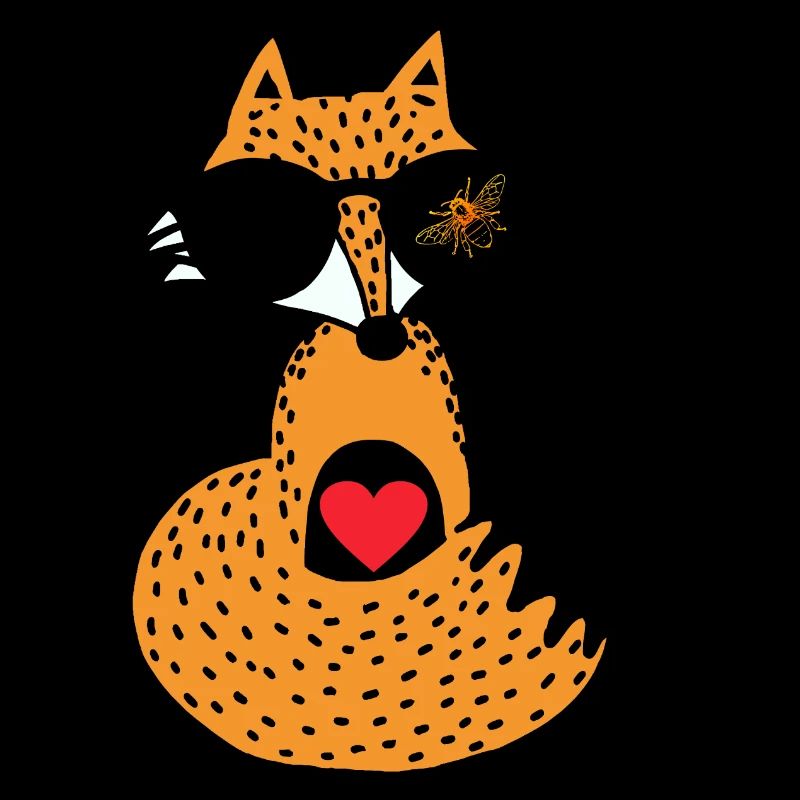 Fuchs "Cool" mit Biene auf Brille