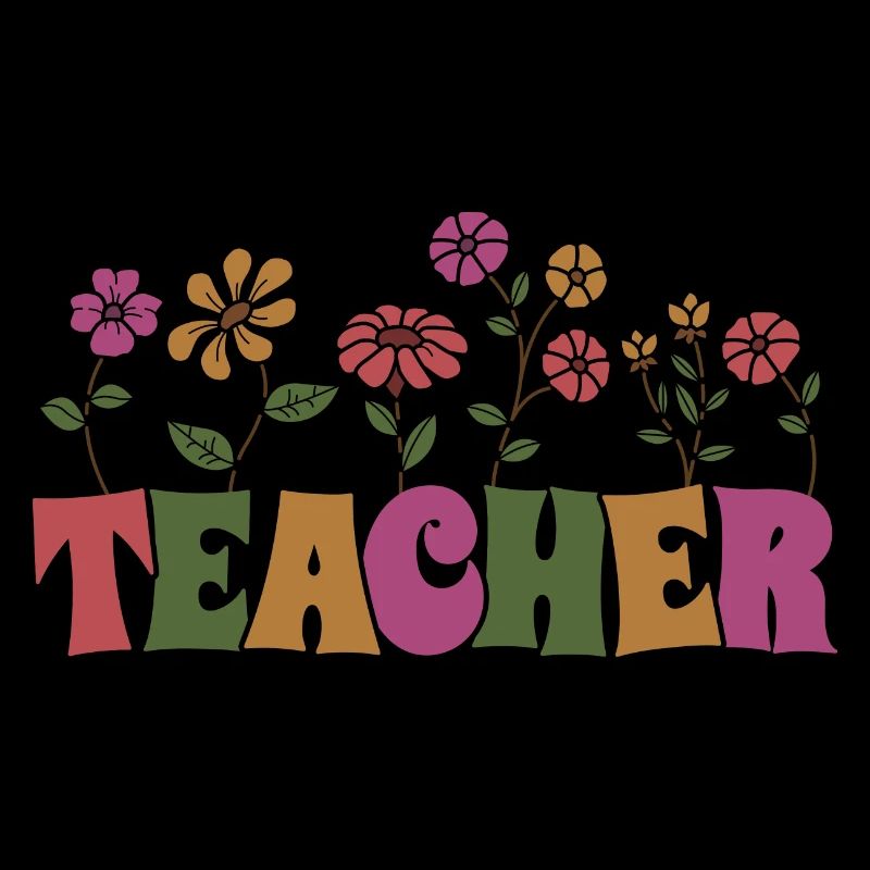 Fleurs colorées Cadeau d’enseignant pour la journée de l’enseignant