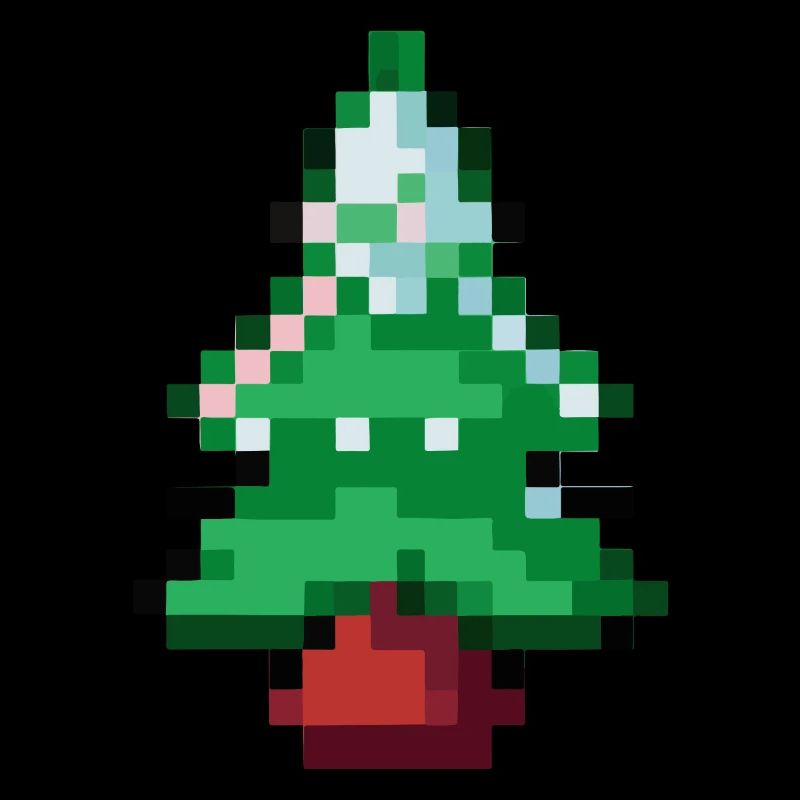 Christmas tree pixelated gift idea Christmas