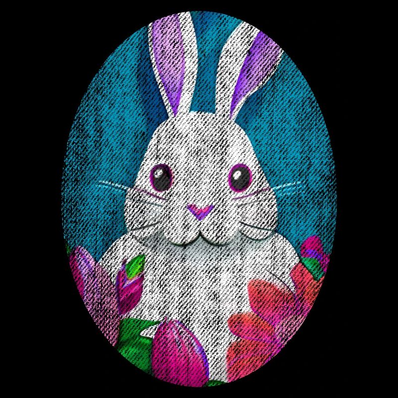 Lapin de Pâques vintage mignon