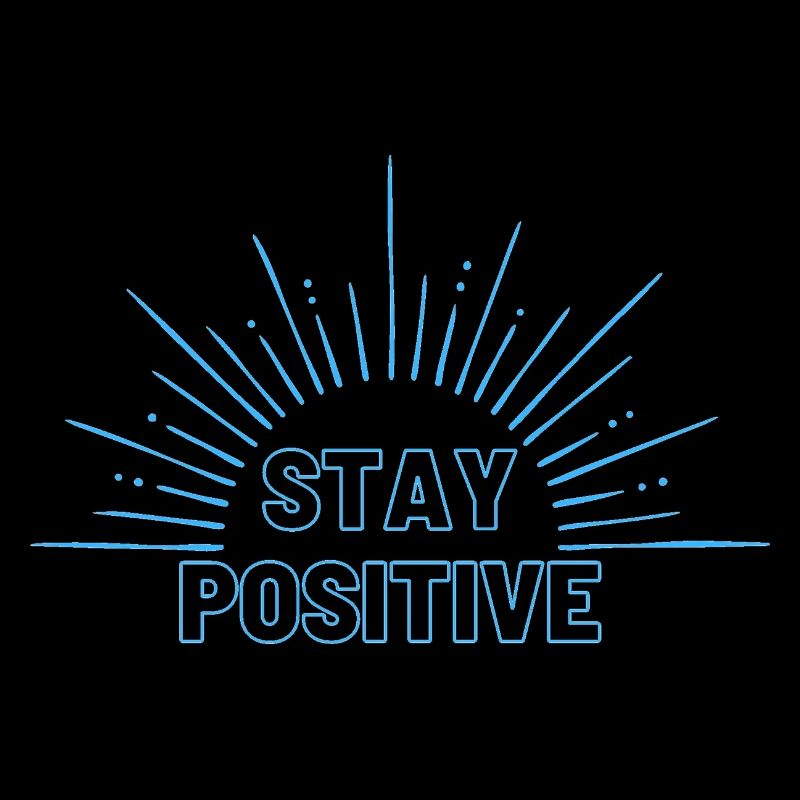 Restez positif en bleu