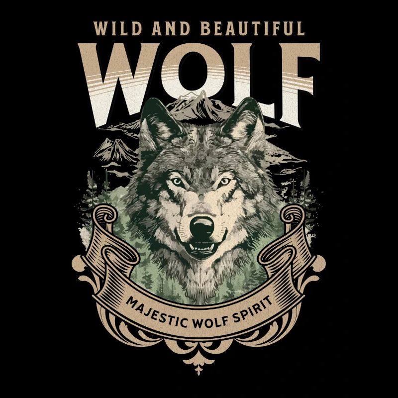 Wolf Wolf Head Nature Wilderness Adventure Forest Art