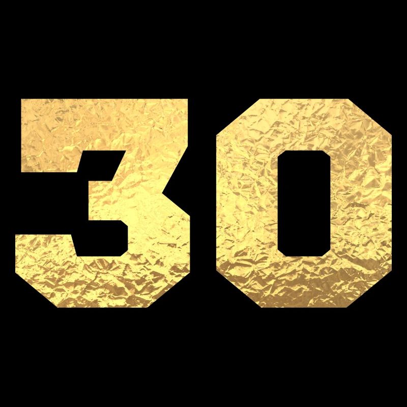 Nummer 30 Gold Glitter - 30-jähriges Jubiläum