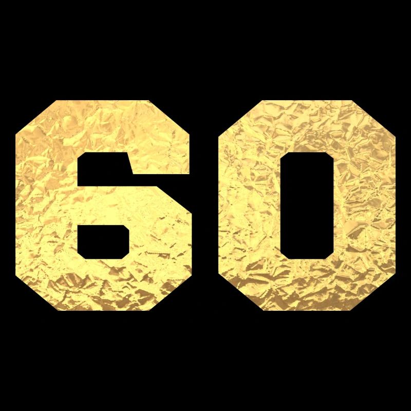 Numéro 60 paillettes doré - 60e anniversaire