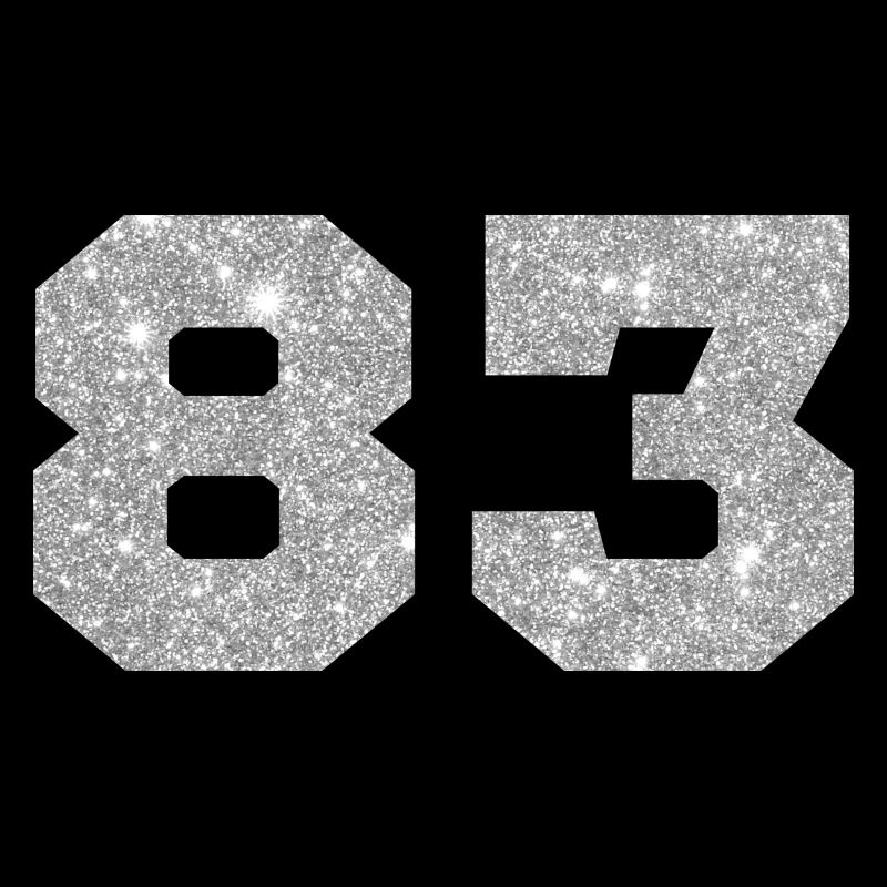 Nummer 83 Silber Glitter - 83. Geburtstag