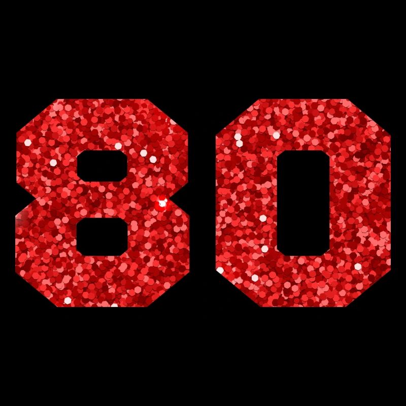 Nummer 80 Roter Glitzer - 80-jähriges Jubiläum