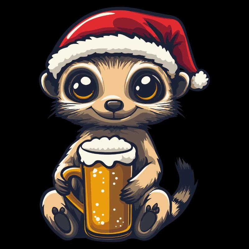 Erdmännchen Weihnachten Bier