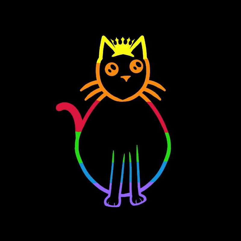 LGBT Rainbow Cat Gay Pride Drapeau arc-en-ciel