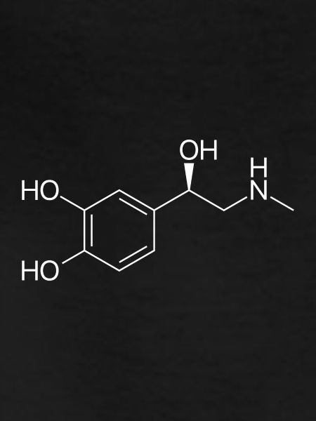 Adrenaline molecule - white