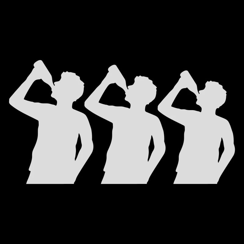 Silhouette 3 Freunde Bier