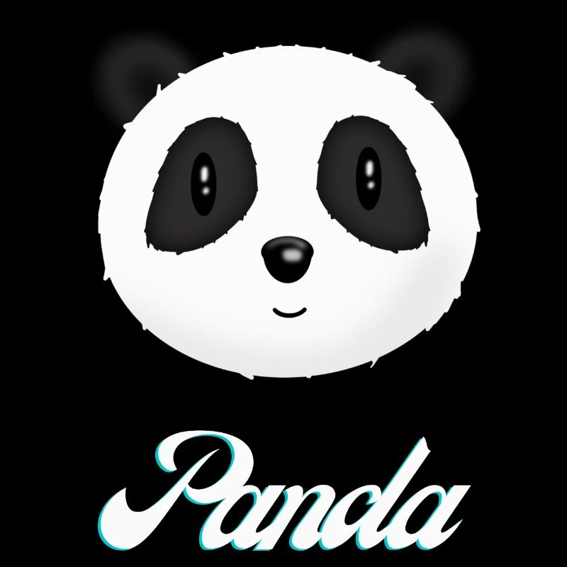 Panda Design Panda Head White Black Panda Bear