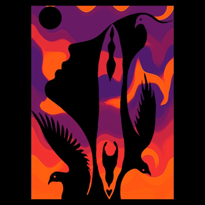 Optical illusion art psychadelic retro forms