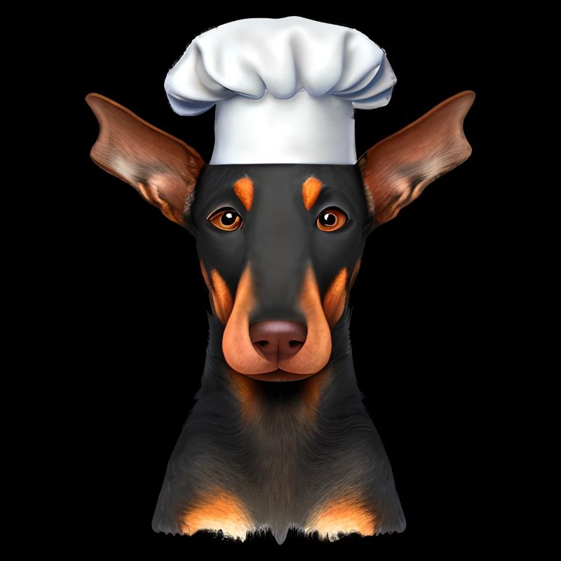 Dobermann Gastronom Hund Köche Dobermannwelpe
