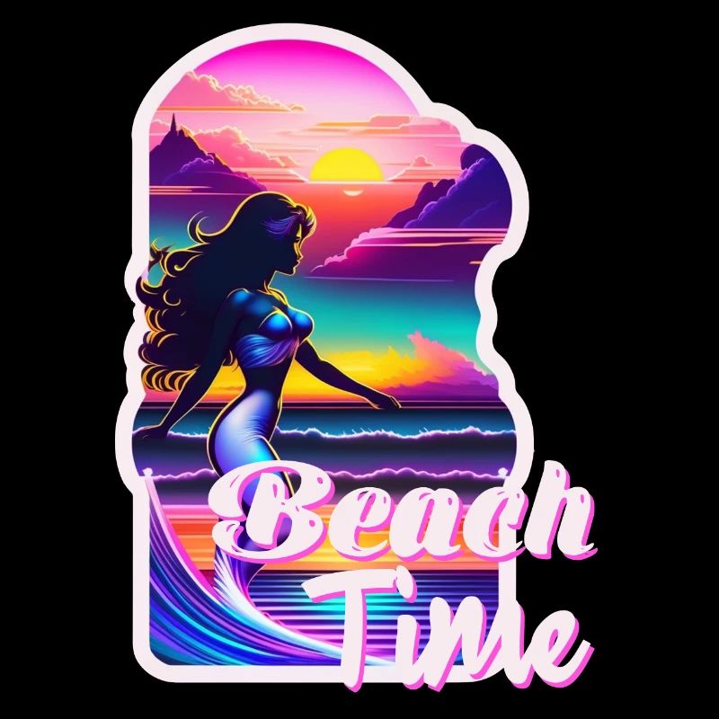 surf - beach time - retro