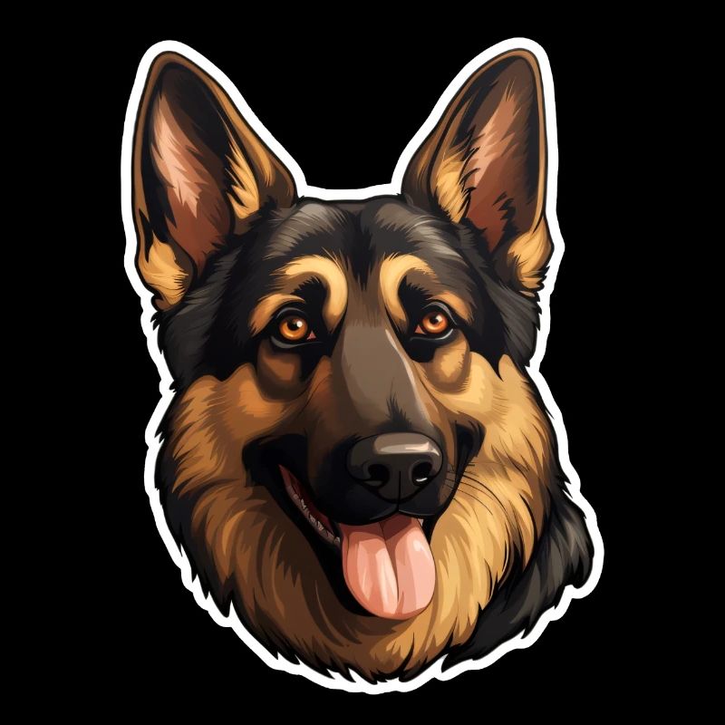 German Shepherd Head