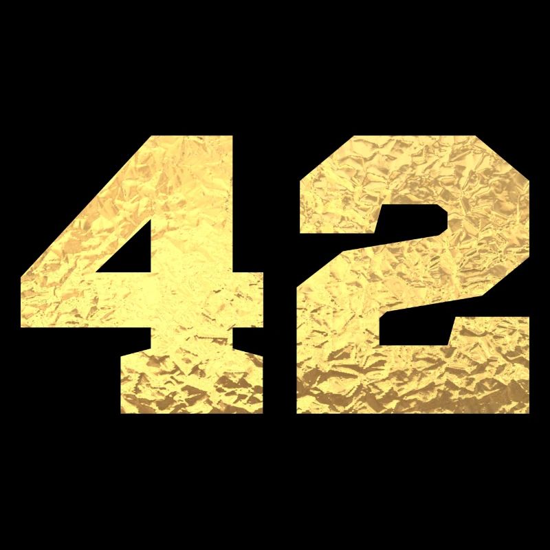 Nummer 42 Gold Glitter - 42. Jubiläum