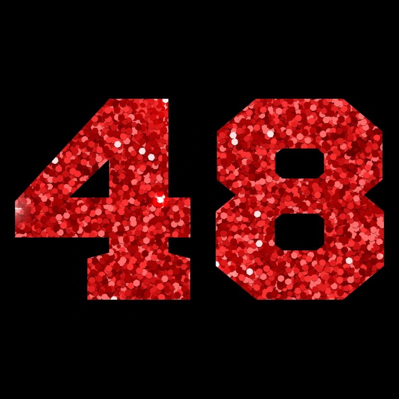 Nummer 48 Roter Glitzer - 48. Jahrestag