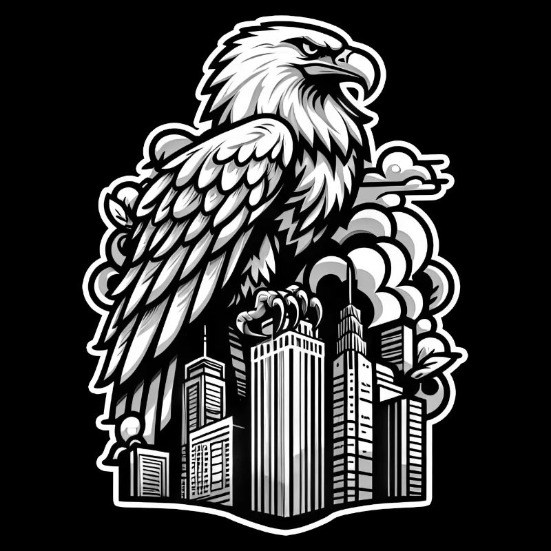 Eagle Outline Illustration