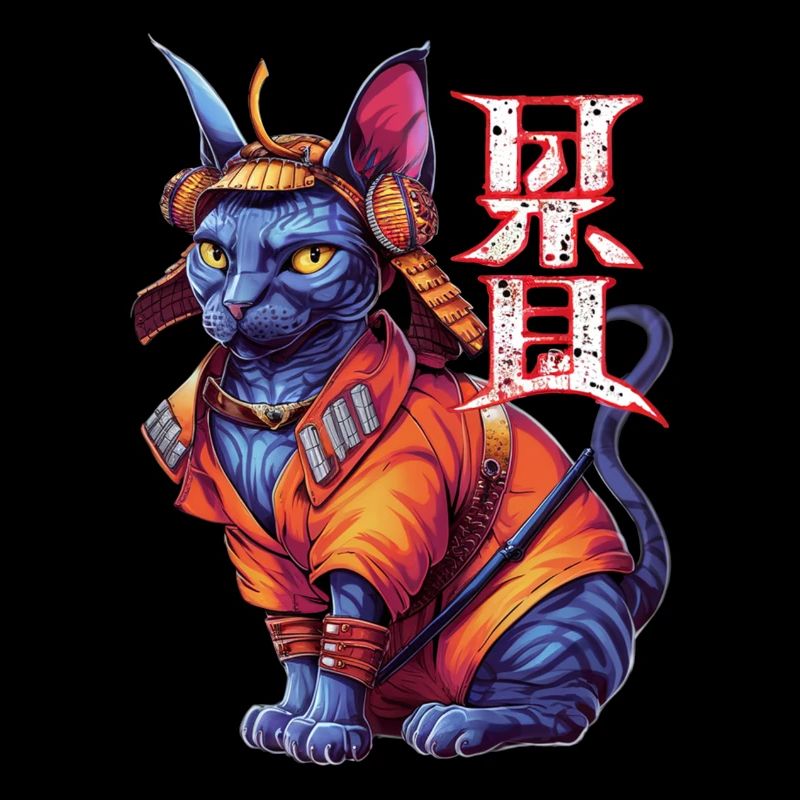 chat samourai - ninja chaton