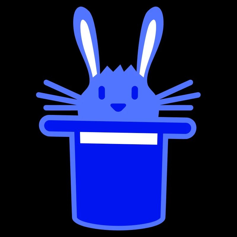 Bunny Top Hat Wizard Rabbit Wizard Cute