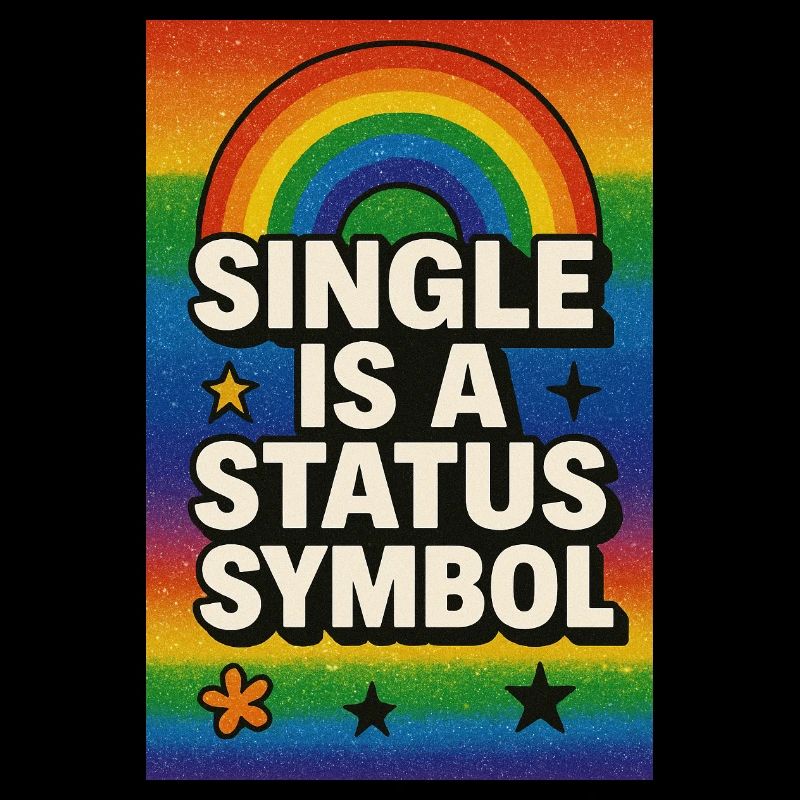 Single ist ein Statussymbol Regenbogen