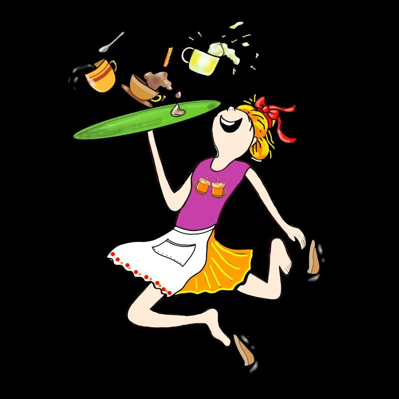 Service auf einem fliegenden Tablett