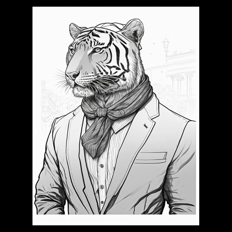 Cadeau de costume écharpe de tigre
