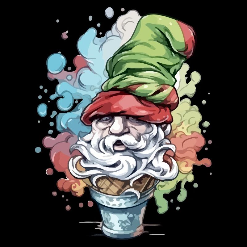 Lutin dans le cornet de glace