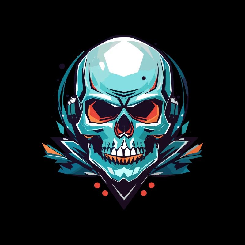 Skull Graphic in Vector Style