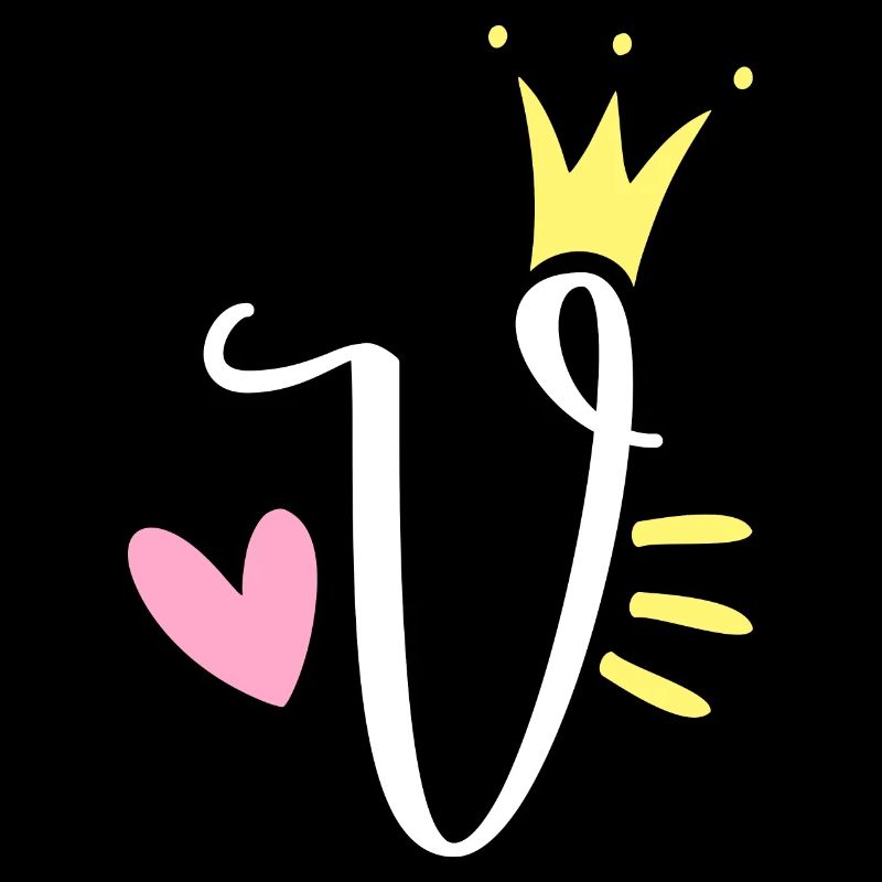 Letter V Initial Letter Crown