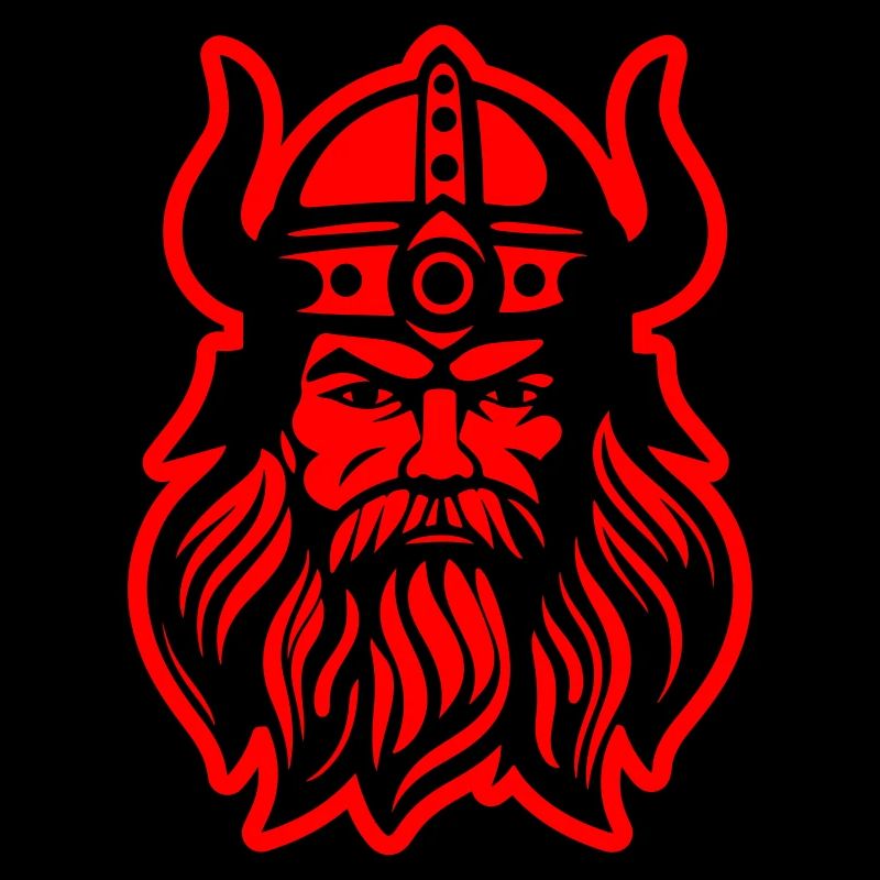 Wikinger Kopf Krieger Valhalla Odin