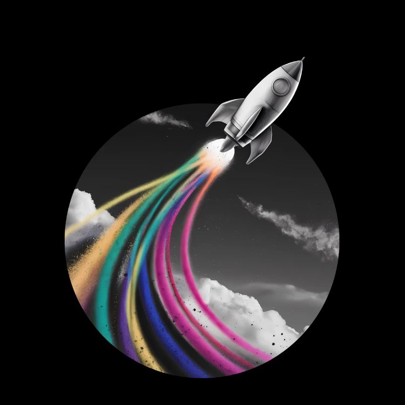 Fusée de pulvérisation colorée